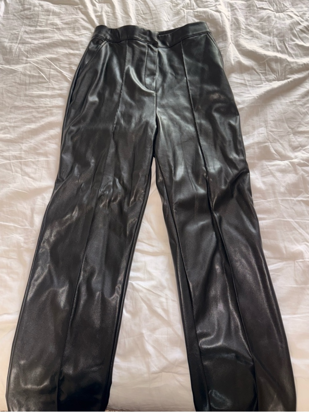 Black Faux Leather Pants